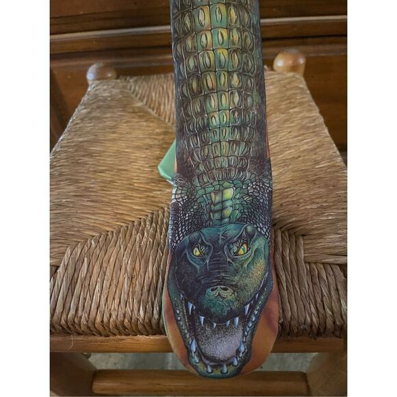 Ralph Marlin 1988 Vintage Crocodile Anima Art Neck Tie USA - Picture 6 of 9